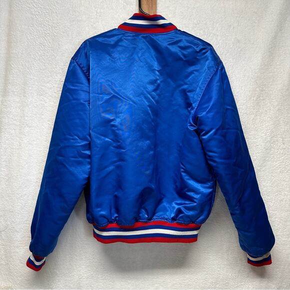 Vintage NBA Detroit Pistons 80s Satin Long‎ Sleeve Bomber Jacket Size L - Picture 4 of 14